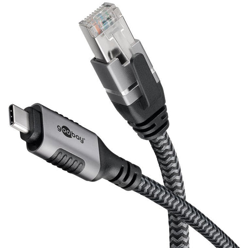 EAN 4040849707544 - Goobay 70754 cambiador de género para cable USB C RJ-45 Negro, Plata imagen 1