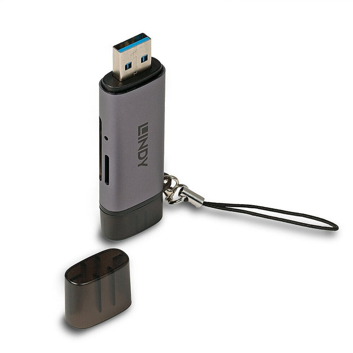 EAN 4002888433358 - Lindy 43335 lector de tarjeta USB 3.2 Gen 1 (3.1 Gen 1) Type-A/Type-C Negro, Gris imagen 3