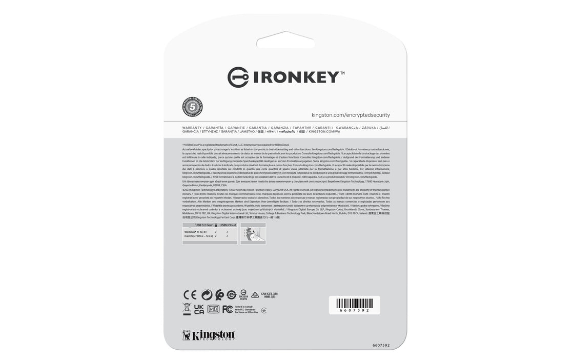 EAN 0740617329360 - Kingston Technology IronKey Locker+ 50 unidad flash USB USB tipo A 3.2 Gen 1 (3.1 Gen 1) Plata imagen 4