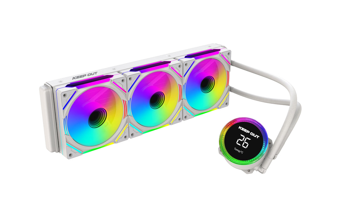EAN 8435099534099 - KeepOut XWC-360 PRO Procesador Kit de refrigeración líquida 12 cm Blanco imagen 1