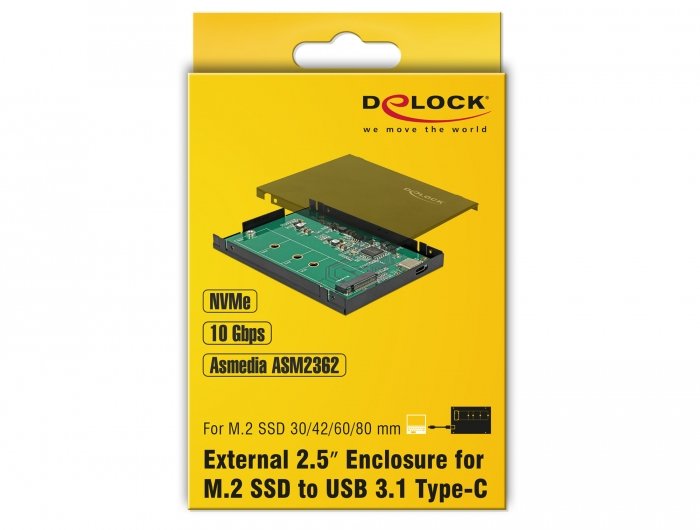 EAN 4043619426096 - DeLOCK 42609 caja para disco duro externo Caja externa para unidad de estado sólido (SSD) Negro M.2 imagen 5