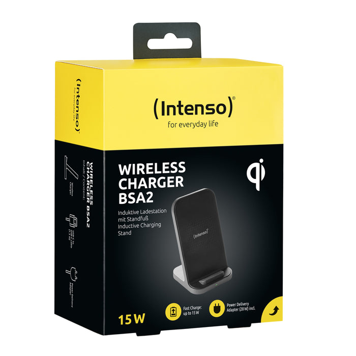 EAN 4034303032587 - Intenso BSA2 Smartphone Negro USB Cargador inalámbrico Carga rápida Interior imagen 2