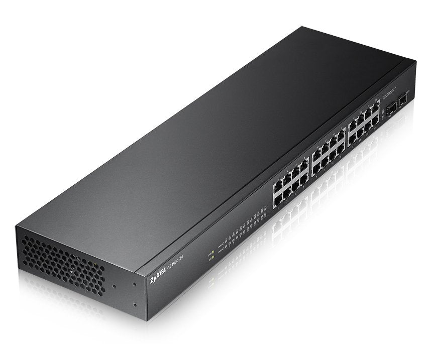 EAN 0760559129477 - Zyxel GS1900-24 switch Gestionado Gigabit Ethernet (10/100/1000) Negro imagen 2