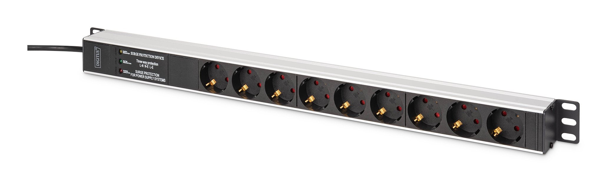 EAN 4016032501657 - Digitus DN-95438 unidad de distribución de energía (PDU) 9 salidas AC 1U Negro, Plata imagen 1