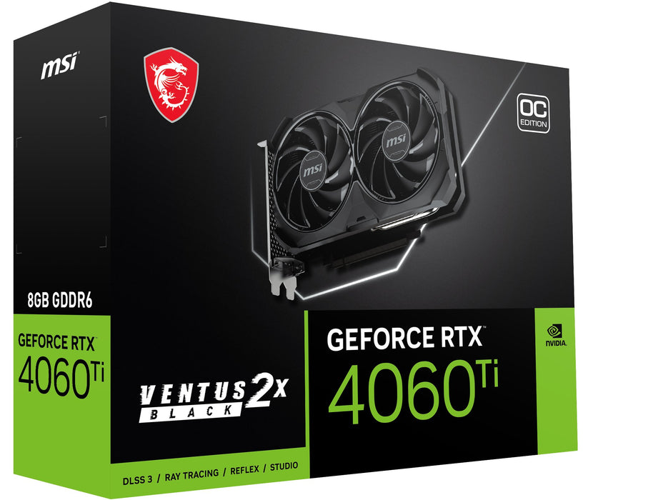 EAN 4711377102582 - MSI VENTUS GeForce RTX 4060 Ti 2X BLACK 8G OC NVIDIA 8 GB GDDR6 imagen 9