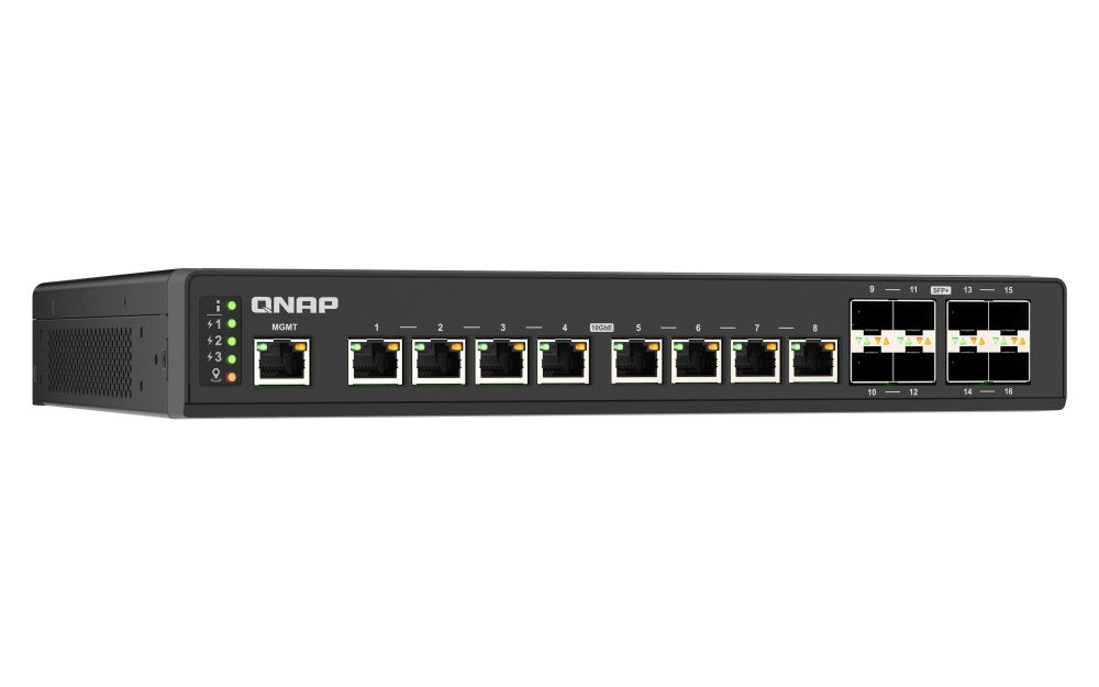 EAN 4711103085714 - QNAP QSW-IM3216-8S8T switch Gestionado 10G Ethernet (100/1000/10000) Negro imagen 3