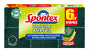 EAN 3384120013865 - Spontex 3384120013865 esponja Rectangular Vellón, Esponja Verde, Amarillo 6 pieza(s) imagen 1