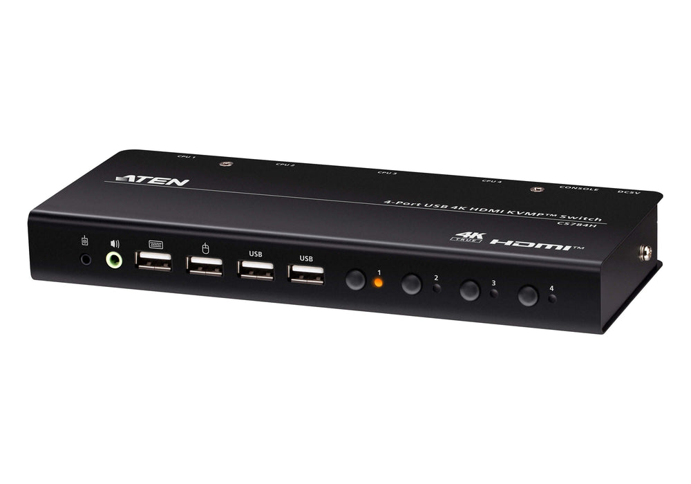 EAN 4710469349836 - ATEN CS784H interruptor KVM Negro imagen 1