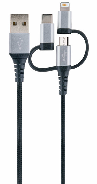EAN 4004005027082 - Schwaiger LKU 100 cable USB USB 2.0 1,5 m USB A Micro-USB B Negro, Plata imagen 1