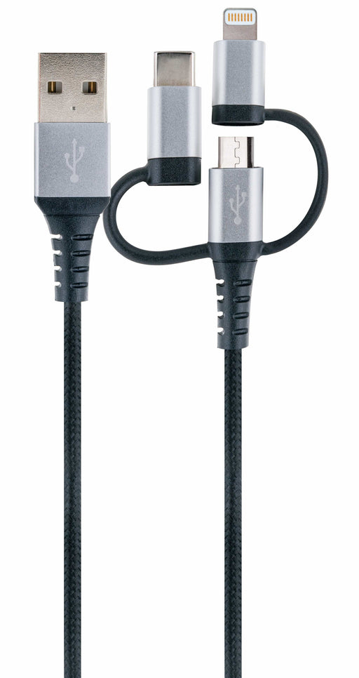 EAN 4004005027082 - Schwaiger LKU 100 cable USB USB 2.0 1,5 m USB A Micro-USB B Negro, Plata imagen 1