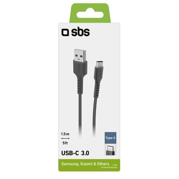 EAN 8018417215780 - SBS TECABLEMICROC30K cable USB USB 3.2 Gen 1 (3.1 Gen 1) 1,5 m USB A USB C Negro imagen 4