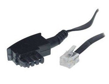 EAN 4017538700438 - S/CONN 3m TAE F - RJ11 Negro, Transparente imagen 1