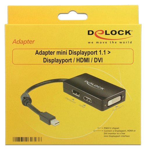 EAN 4043619626236 - DeLOCK 0.16m DisplayPort/Displayport + HDMI + DVI 0,16 m Mini DisplayPort DisplayPort + DVI + HDMI Negro imagen 2