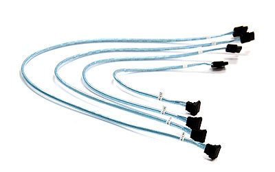 EAN 0672042010752 - Supermicro 4 x Round cable de SATA 0,43 m Negro, Azul, Blanco imagen 1