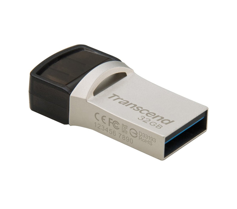 EAN 0760557833529 - Transcend JetFlash 890 32GB unidad flash USB USB Type-A / USB Type-C 3.2 Gen 1 (3.1 Gen 1) Negro, Plata imagen 3