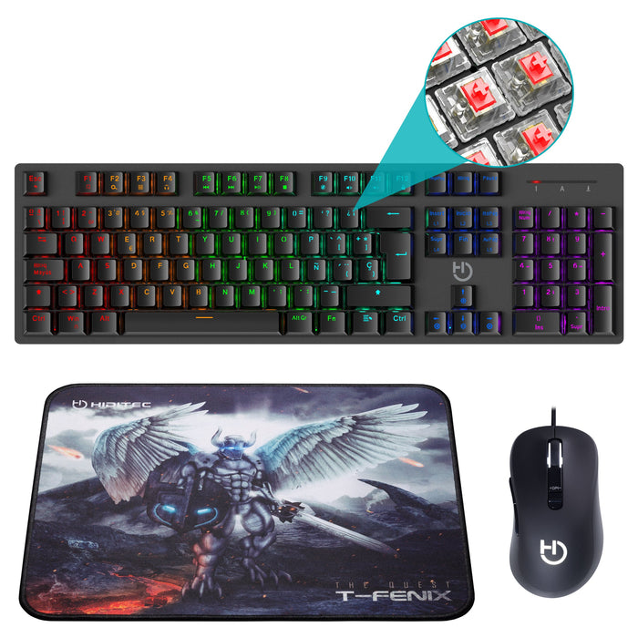 EAN 8436545693049 - Hiditec Pack GK400 teclado Ratón incluido Juego USB Negro imagen 1