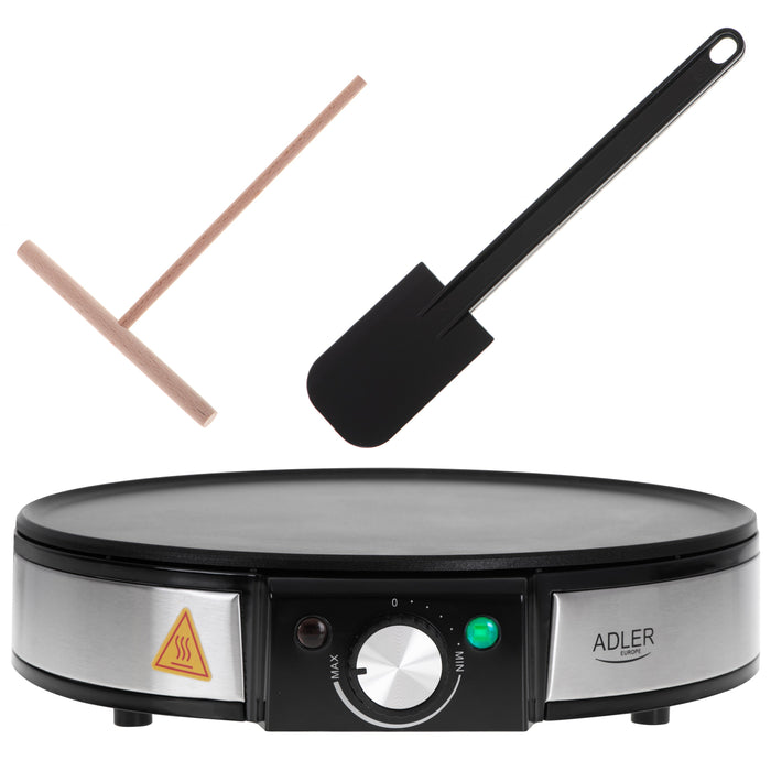 EAN 5903887807043 - Adler AD 3058 crepera 1 crep(s) 1600 W Negro, Acero inoxidable imagen 9