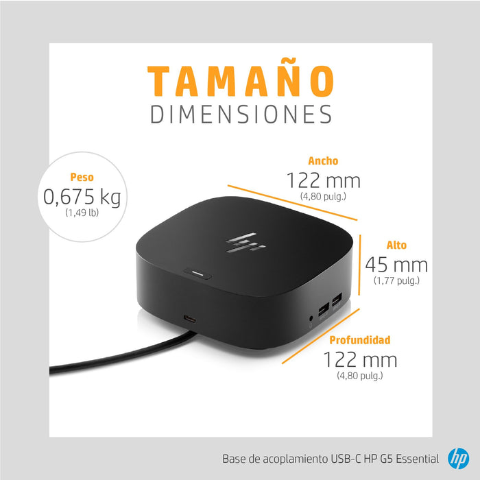 EAN 0197029013002 - HP USB-C G5 Essential Dock Alámbrico USB 3.2 Gen 1 (3.1 Gen 1) Type-C Negro imagen 12