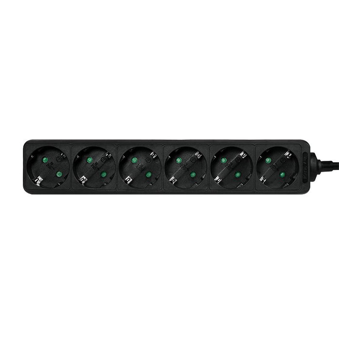 EAN 4052792052534 - LogiLink LPS238B base múltiple 1,5 m 6 salidas AC Interior Negro imagen 2