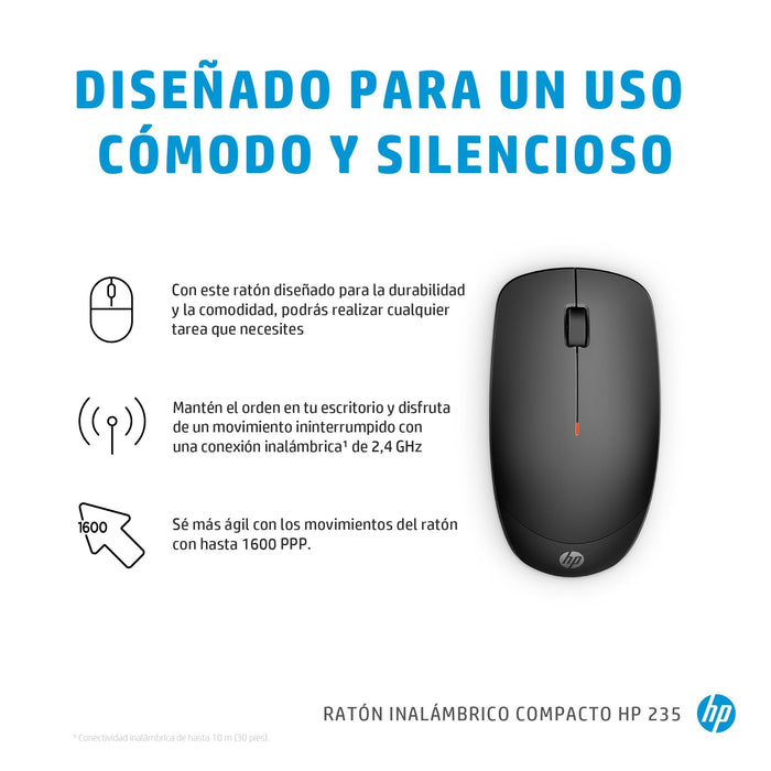 EAN 0196337932944 - HP 235 Slim Wireless Mouse ratón Oficina Ambidextro RF inalámbrico Óptico 1600 DPI imagen 11