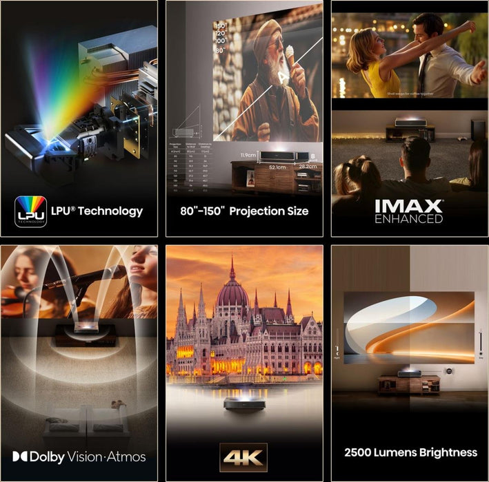 EAN 6942351423012 - Hisense PT1 Proyector de alcance ultracorto 2500 lúmenes ANSI DLP UHD 4K (3840x2160) 3D Negro imagen 4