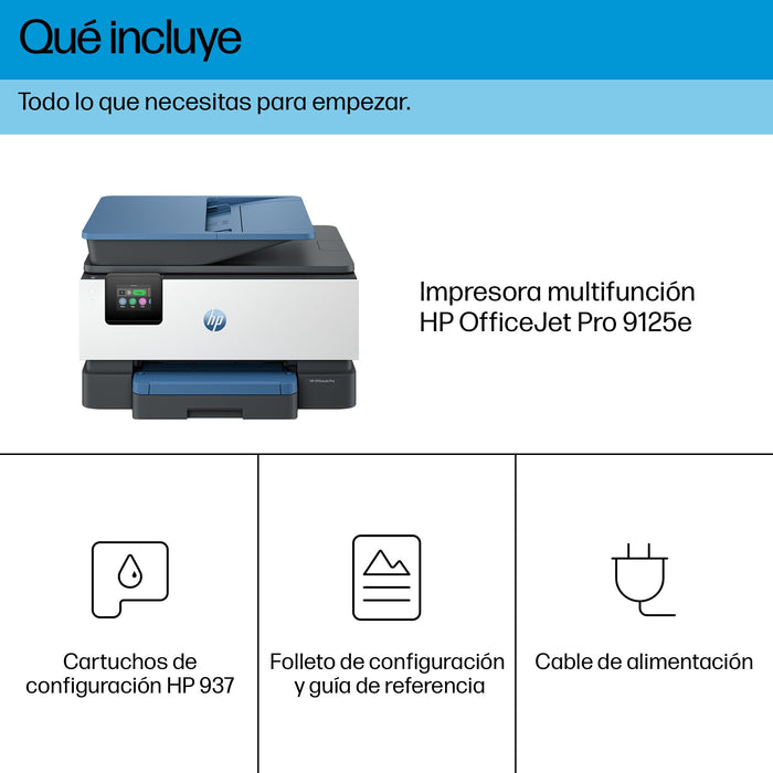 EAN 0196337284821 - HP OfficeJet Pro 9125e All-in-One Prntr Inyección de tinta térmica A4 4800 x 1200 DPI 22 ppm Wifi imagen 6