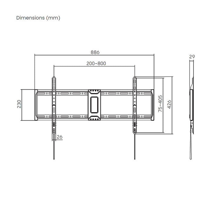 EAN 8435739902998 - AISENS WT100F-365 soporte para TV 2,54 m (100") imagen 7