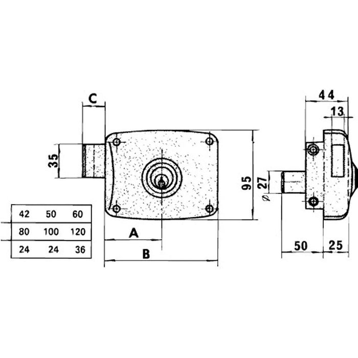 EAN 8422221406003 - A Forged Tool 03017225 cerradura y cerrojo para puertas imagen 2