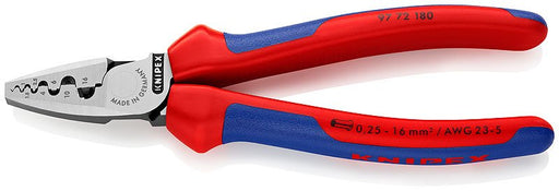 EAN 4003773060185 - Knipex 97 72 180 crimpadora Herramienta combinada Azul, Rojo, Plata imagen 1