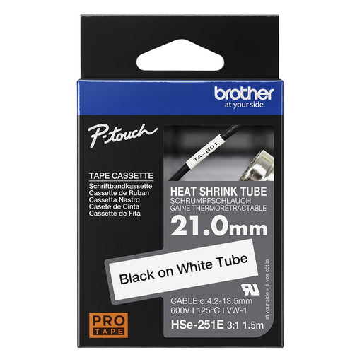 EAN 4977766822848 - Brother HSE-251E cinta para impresora de etiquetas Negro sobre blanco imagen 2