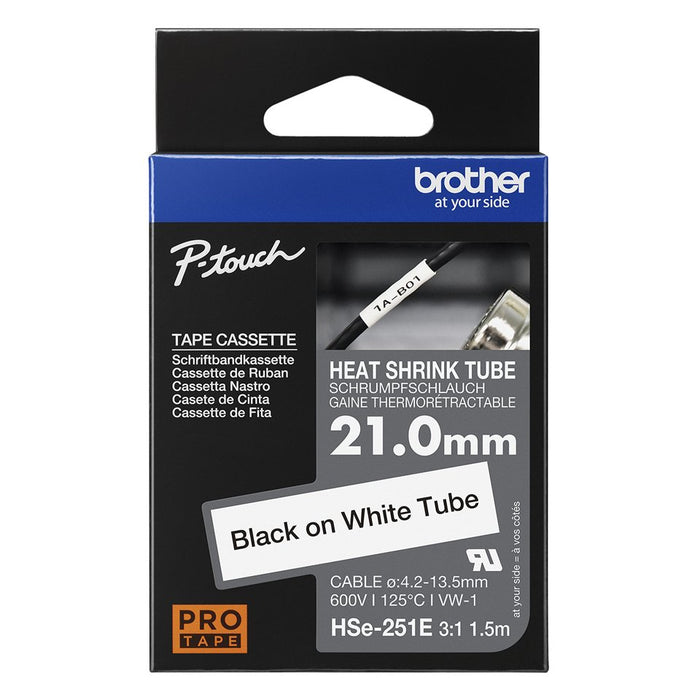 EAN 4977766822848 - Brother HSE-251E cinta para impresora de etiquetas Negro sobre blanco imagen 2