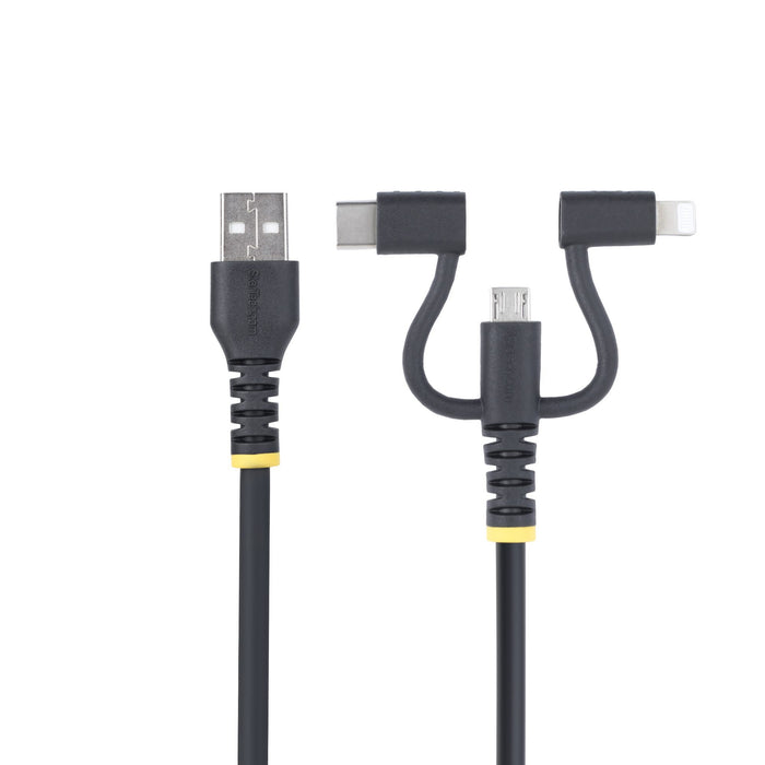 EAN 0065030907996 - StarTech.com RLTCUB1MBK cable USB USB 2.0 USB A Micro-USB B Negro imagen 2