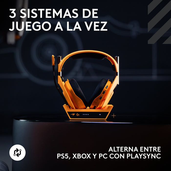 EAN 5099206132757 - Logitech G Astro A50 X LIGHTSPEED McLaren Edition Inalámbrico Diadema Juego Negro, Naranja imagen 3