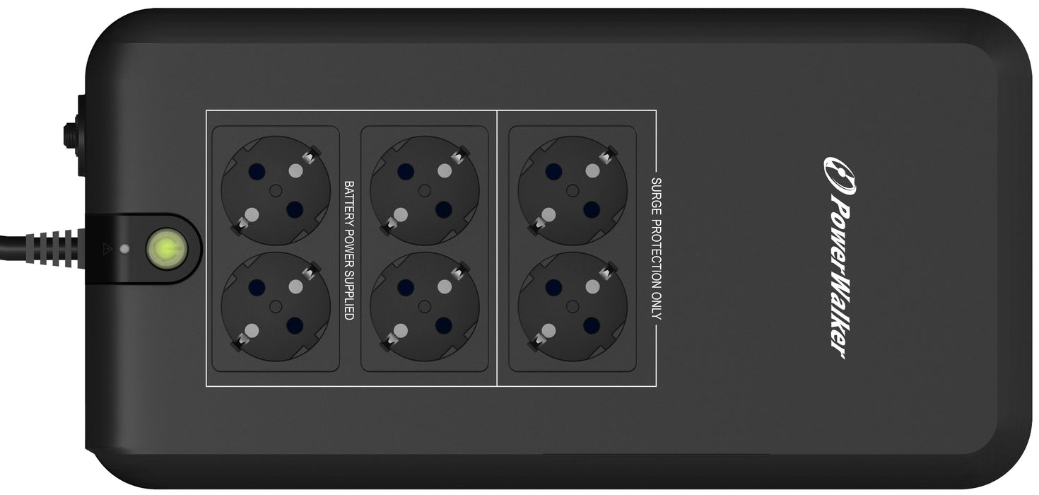 EAN 4260074975505 - PowerWalker VFD 800 APFC sistema de alimentación ininterrumpida (UPS) En espera (Fuera de línea) o Standb imagen 2