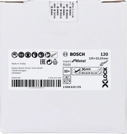 EAN 3165140960205 - Bosch X-LOCK R444 EXPERT FOR METAL Disco de lijado imagen 2