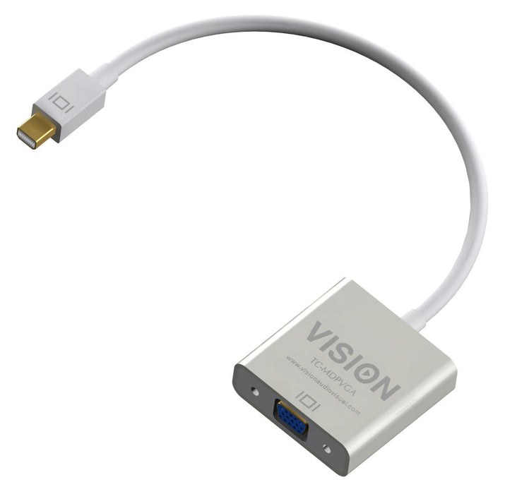 EAN 3265173000005 - Vision TC-MDPVGA adaptador de cable de vídeo 0,220 m Mini DisplayPort VGA (D-Sub) Blanco imagen 1