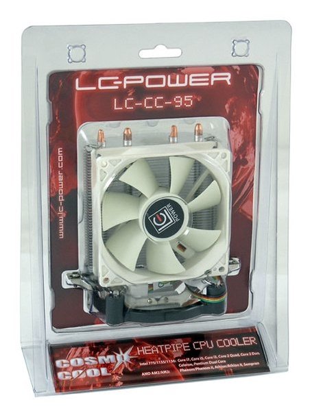 EAN 4260070122705 - LC-Power LC-CC-95 sistema de refrigeración para ordenador Procesador Enfriador 9,2 cm Plata, Blanco imagen 3