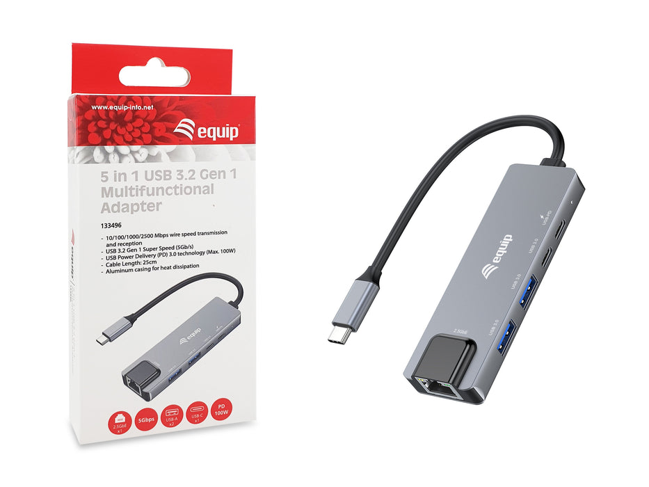 EAN 4015867239308 - Equip 133496 base para portátil y replicador de puertos Alámbrico USB 3.2 Gen 1 (3.1 Gen 1) Type-C Gris imagen 9