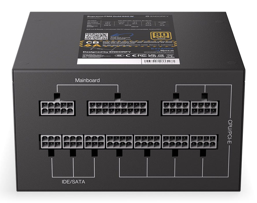 EAN 5903018666167 - ENDORFY Supremo FM5 unidad de fuente de alimentación 650 W 18+10 pin ATX ATX Negro imagen 8