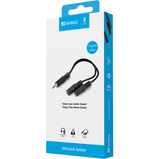 EAN 5705730502163 - Sandberg 502-16 cable de audio 3,5mm TRS 2x 3.5mm TRS Negro imagen 3