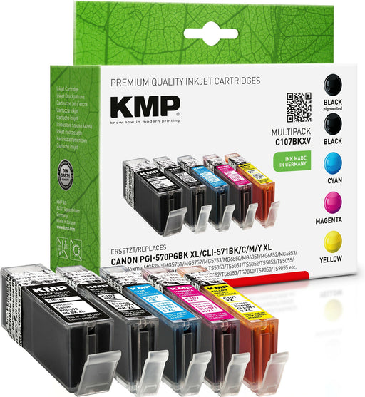 EAN 4011324156980 - KMP C107BKXV cartucho de tinta Negro, Cian, Magenta, Amarillo imagen 1