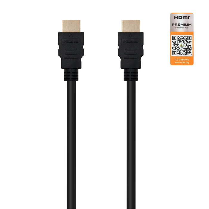 EAN 8433281007666 - Nanocable HDMI V2.0, 1m cable HDMI HDMI tipo A (Estándar) Negro imagen 2