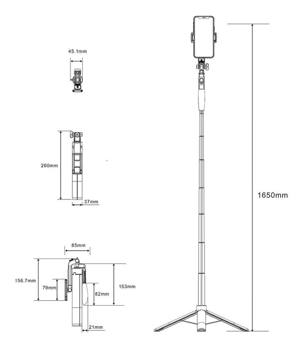 EAN 8435739901731 - AISENS SS01ST-299 palo para autofotos Smartphone imagen 9