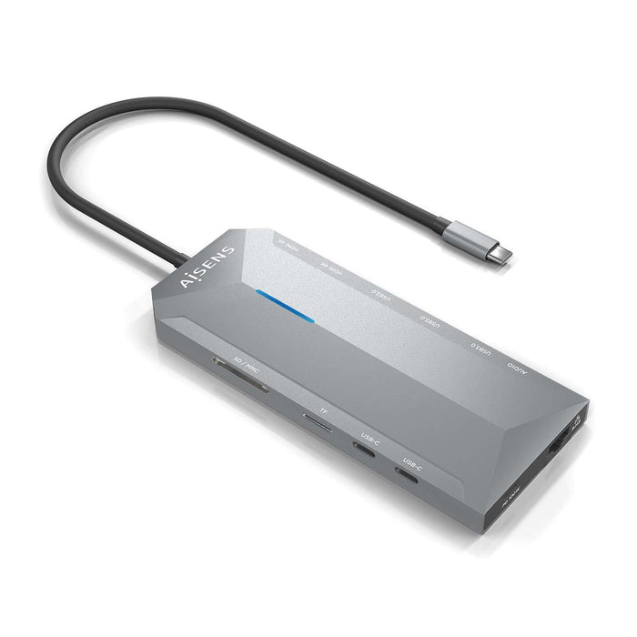EAN 8436574709209 - AISENS ASUC-12P005-GR base para portátil y replicador de puertos Alámbrico USB 3.2 Gen 1 (3.1 Gen 1) Type imagen 1