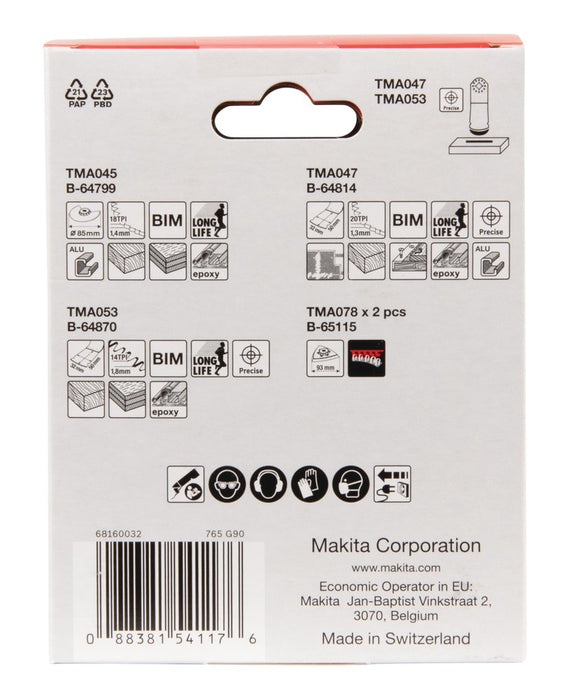 EAN 0088381541176 - Makita B-67511 disco de afilar Aluminio, Plástico, Madera Juego de accesorios imagen 3