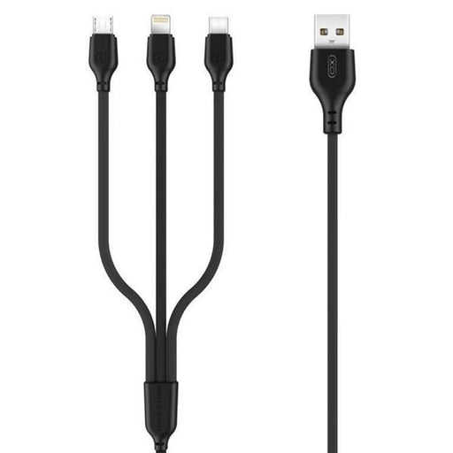 EAN 6920680862689 - PINBOX XONB103BK cable USB USB 2.0 1 m USB A USB C/Micro-USB B/Lightning imagen 1