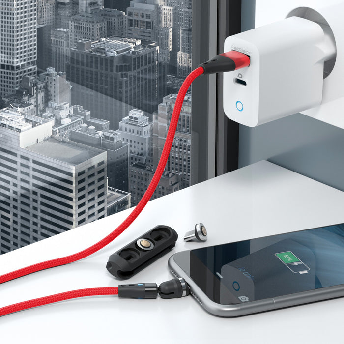 EAN 4040895011688 - RealPower MagneticCharge3 cable USB 1 m USB A Negro, Azul, Rojo imagen 6