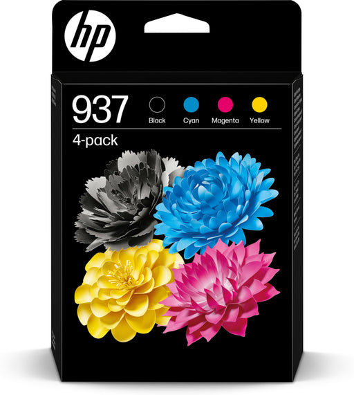 EAN 0196548697632 - HP 937 4-Pack CMYK(4) Original Ink Cartridge cartucho de tinta 4 pieza(s) Rendimiento estándar Negro, Cia imagen 1