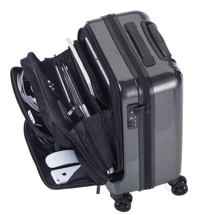 EAN 4024023120978 - TROIKA LUG02/CB maleta Tranvía Armazón duro Gris 47 L Acrilonitrilo butadieno estireno (ABS), Nylon, Poli imagen 4