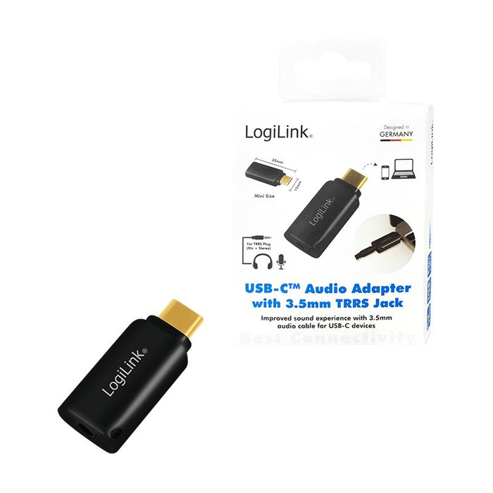 EAN 4052792057256 - LogiLink UA0356 cambiador de género para cable USB-C 3.5 mm Negro imagen 10